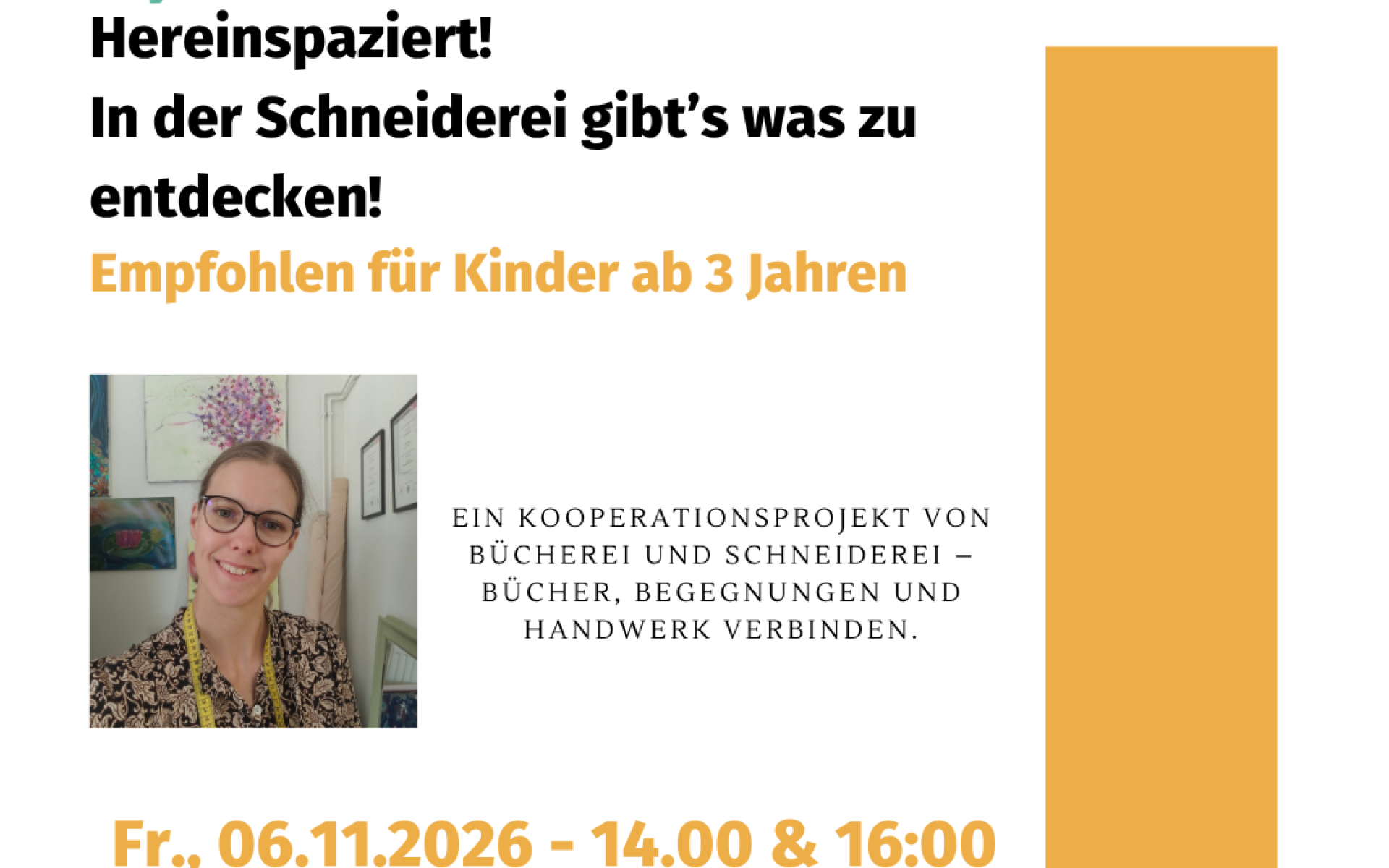 Hereinspaziert! In der Bücherei gibt's was zu entdecken!